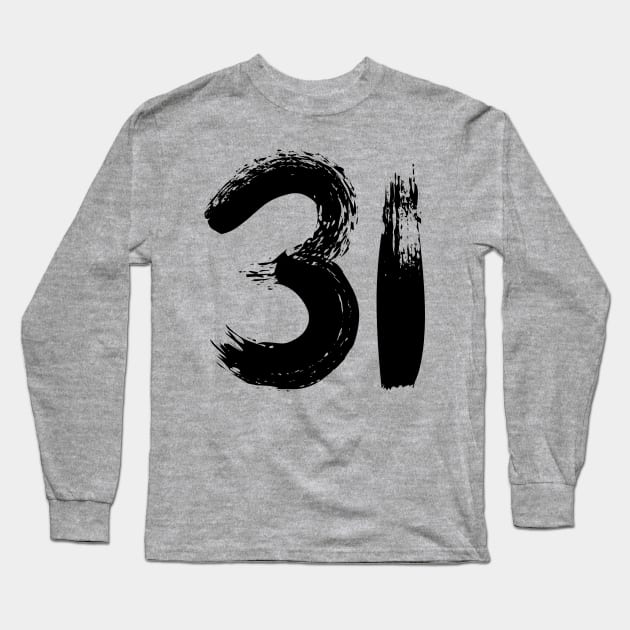 Number 31 Long Sleeve T-Shirt by Erena Samohai